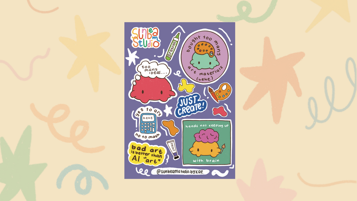 Artist Struggles Sticker Sheet