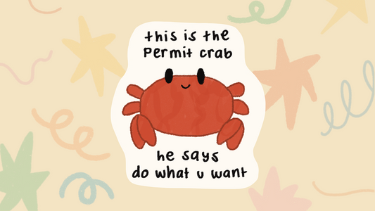 Permit Crab Sticker
